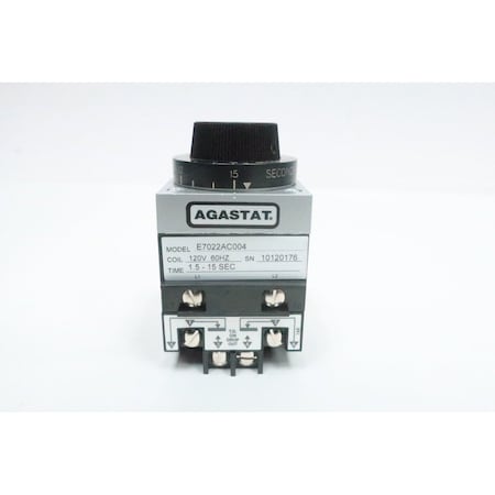 Agastat 1.5-15Sec 120V-AC Time Delay Relay E7022AC004